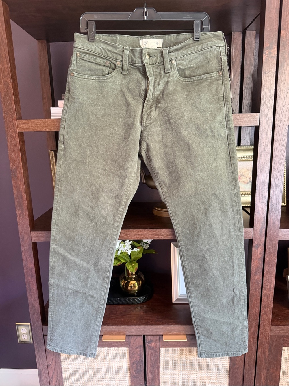 Madewell Slim Men's Olive Green Denim Jeans Size 32x30